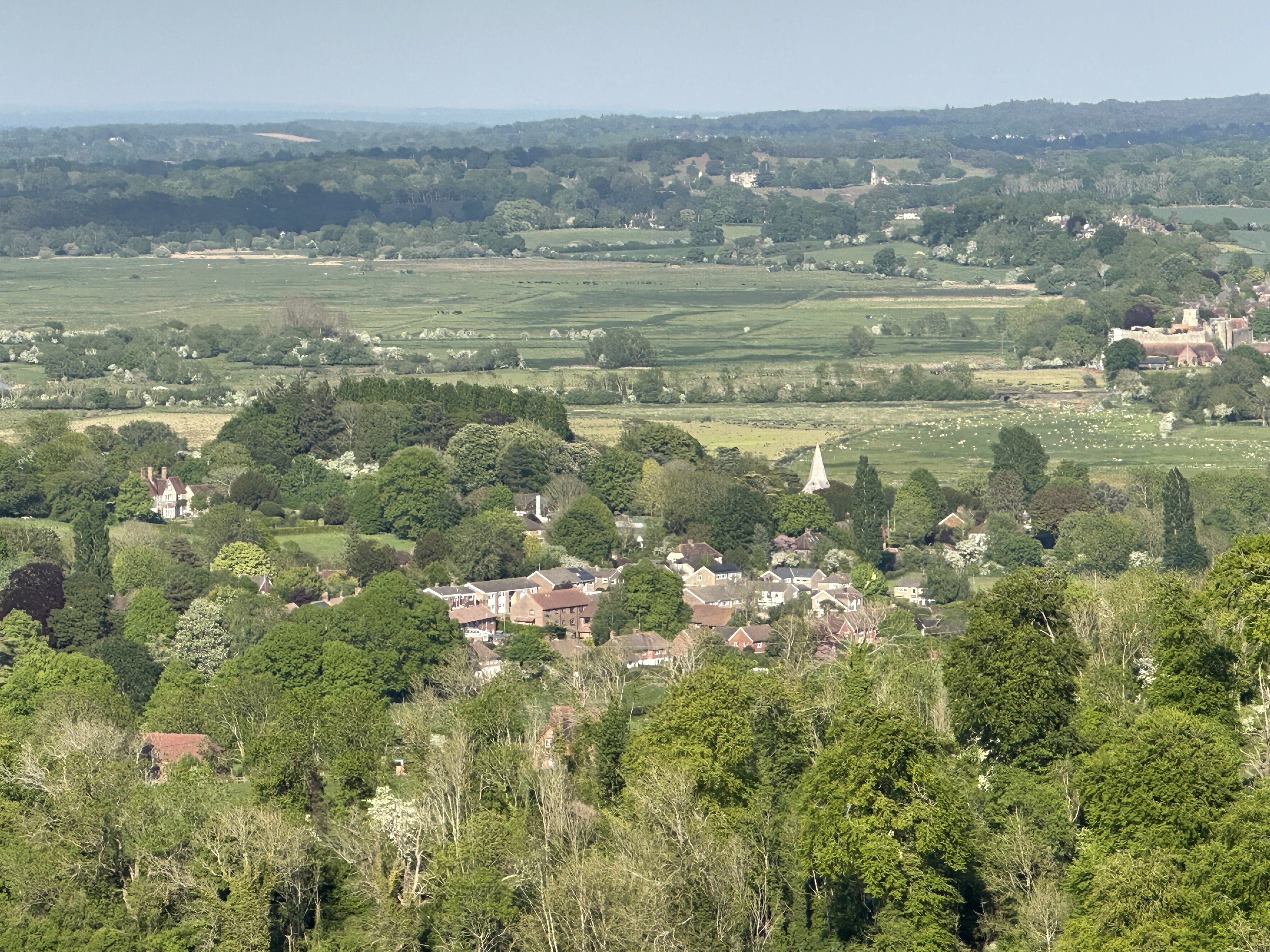 Bury village nestled in the green countryside